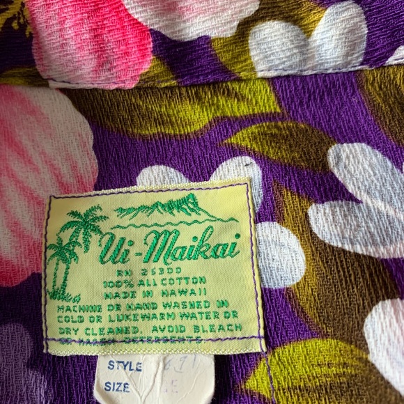 Vintage made in Hawaii Ui-Maikai short sleeve dress shirt. - Picture 5 of 9